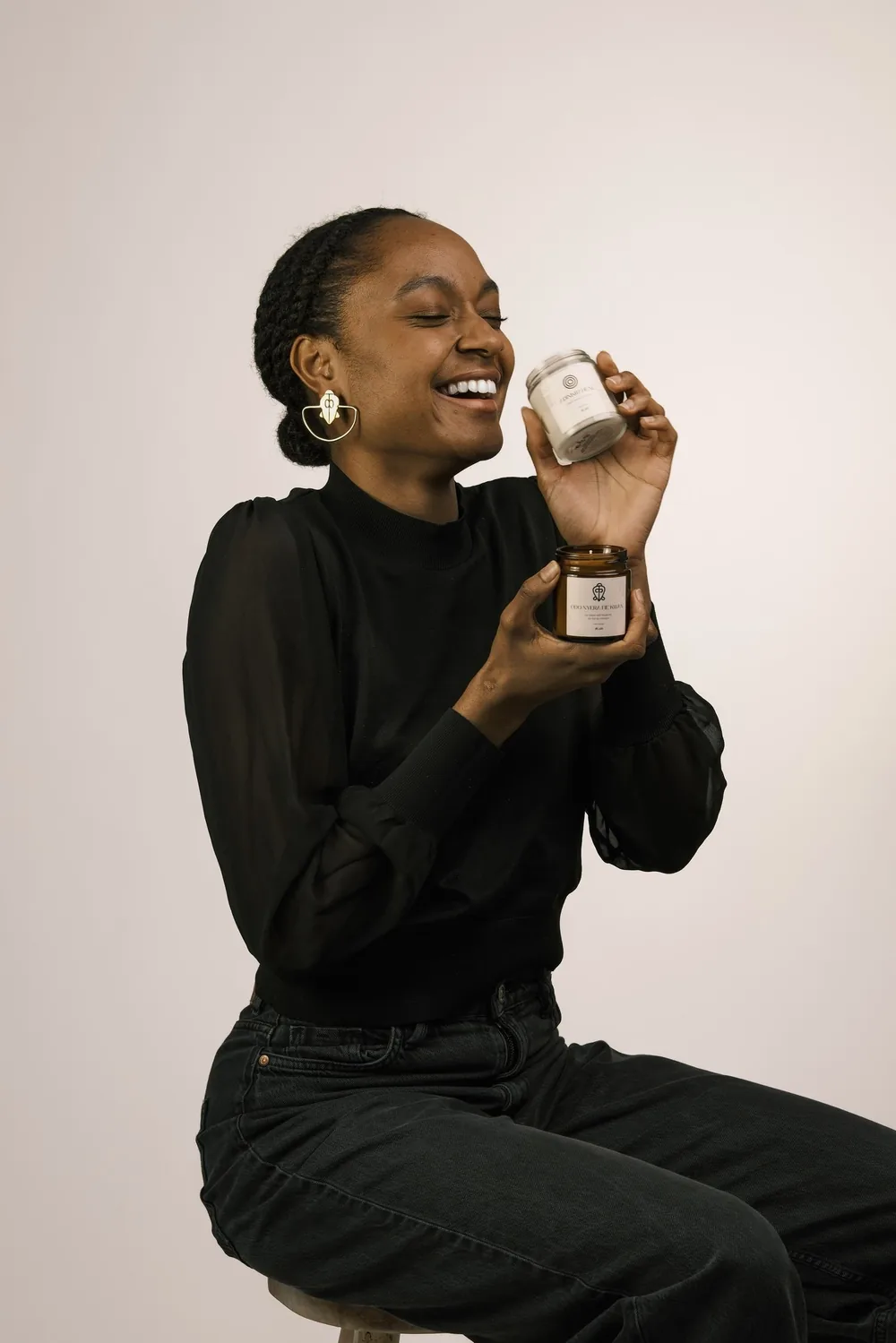 Portrait avec une bougie parfumée, Jelani